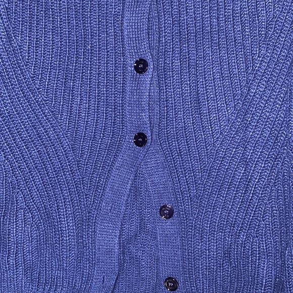 MASSIMO DUTTI BUTTON BACK COTTON CASHMERE SWEATER - Picture 8 of 10